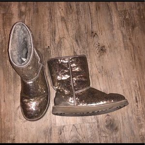 Silver Sequin Uggs
